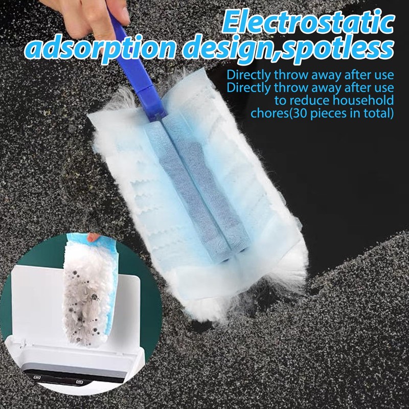 30PCS Fluffy Dusters Refills Compatible with FLASH Dusters, Microfiber Fluffy