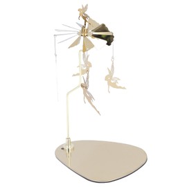 Spinning Candle Holder, Stainless Steel Magnetic Tray Golden Rotating Candlestick Set Auto Rotation Rotary Candle Holder Gold Votive Candle Holders for Candle Lover Romantic Wedding Christmas(#6)