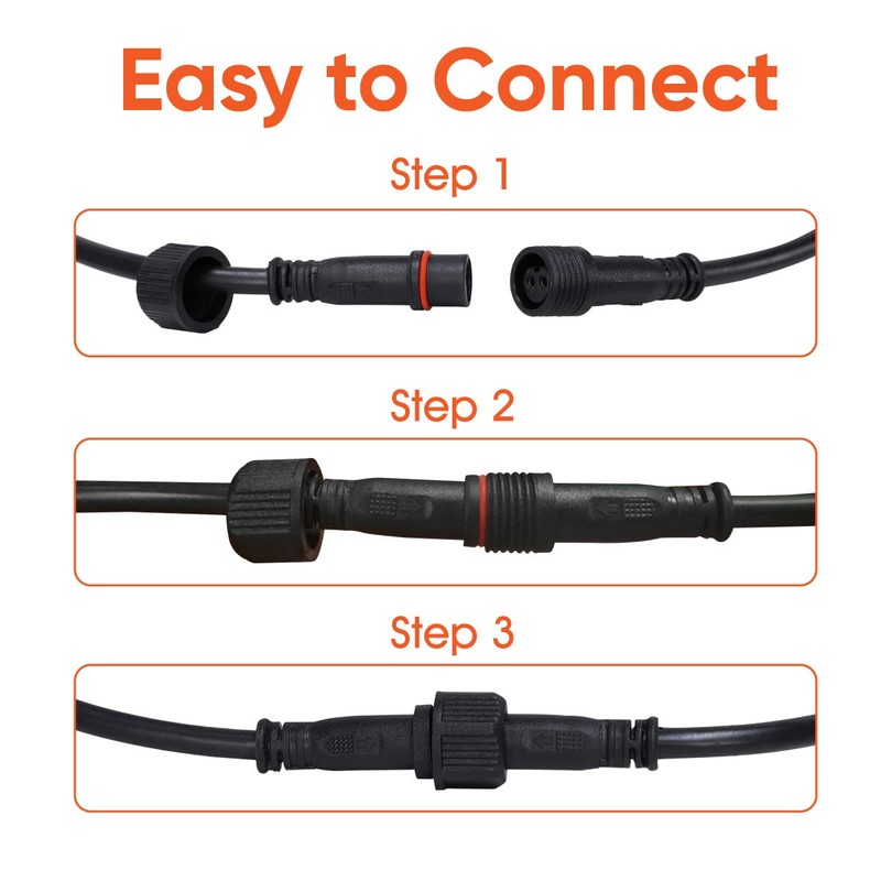 TINSUM Solar Extension Cable 5m16.4 Feet Extender Wires Cords Two