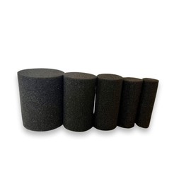 Kryvaline Face Painting Black Tube Sponges with Column Shapes Set of 5 for Body Painting and Art Work