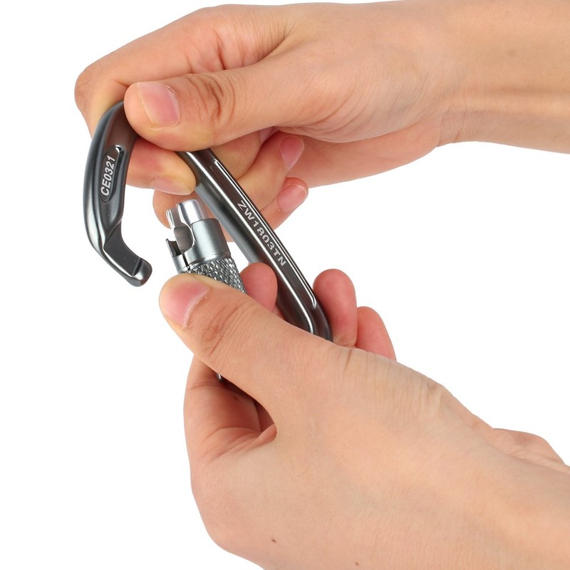 BOROCO Climbing Carabiners, 25KN/2550KG Safety Rescue Carabiner D Shaped Buckle