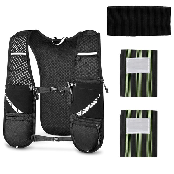 COWANIEE 4 Pcs Running Vest Set, Running Vests Mens Women,