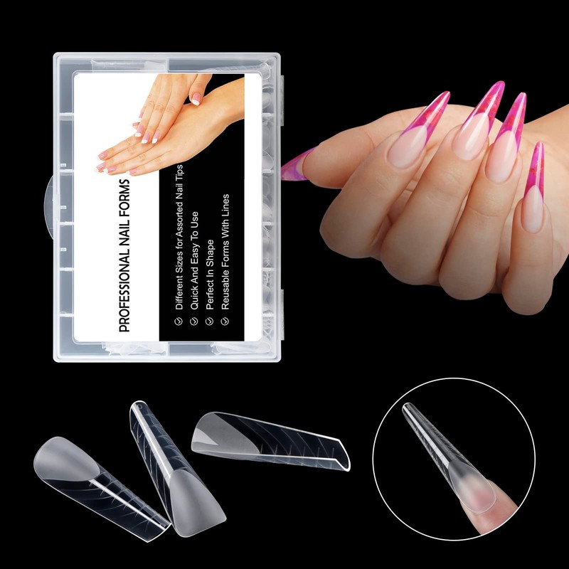 BNG Pack of 120 Matte Dual Nail Forms for Gel