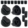 OWMOSYX 4 Pack Black Upgrade Universal Knobs Replacements Control Switch