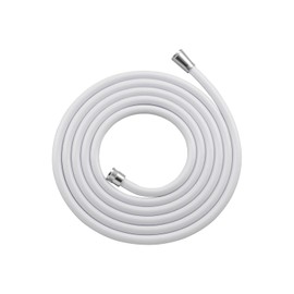 KAKUDAI GA-FK109 Koramo Shower Hose, 16.4 ft (5 m), White, Antibacterial, Adapter Included