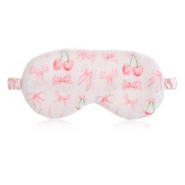 Cuffbow 6 Pcs Plush Sleep Eye Mask Silk Furry Eye Covers for Sleeping Cute Sleep Mask Fluffy Comfortable Sleeping Blindfold for Travel Sleepover Nap Party Supply Girls Women (Bow)