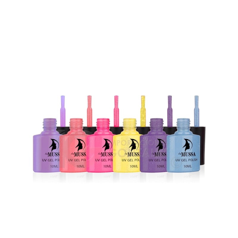 Esmaltes Para Uñas Mussa Gelish Semipermanente 10 ml x 6