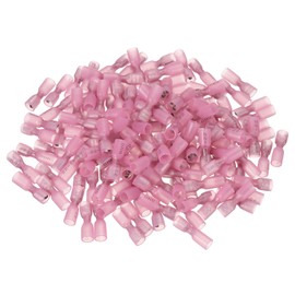 sourcing map 150PCS Female Spade Connector, 22-16 AWG Quick Disconnect Wire Connector Crimp Terminal Waterproof Insulated for Automotive Marine, Red