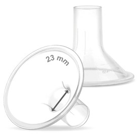 Maymom MyFit - Protector de pecho de 23 mm mediano con diseño de dos piezas, compatible con bomba de mama Medela; ideal para sujetador manos libres; no es original PersonalFit Flex Breast Shield, no piezas originales de bomba Freestyle, 2 piezas
