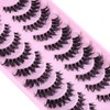 10 Pairs Clear Band Russian Strip Lashes 6D False Eyelashes