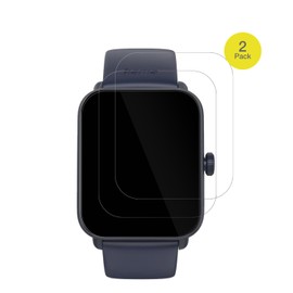 dipos FLEX 2 x Clear Screen Protectors Suitable for Hama 6010 Smartwatch, 100% Display Cover, Anti-Shock, Fingerprint Compatible, Case-Friendly, Full Cover Screen Protector Film