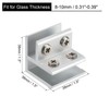 sourcing map 90 Degree Glass Clamp, for 8-10mm Thickness Adjustable