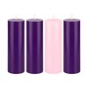 Mega Candles 4 pcs Unscented Christmas Advent Candles Set, Hand