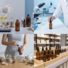 3 Pcs 15ml 0.5oz Empty Refillable Amber Glass Graduated Dropper