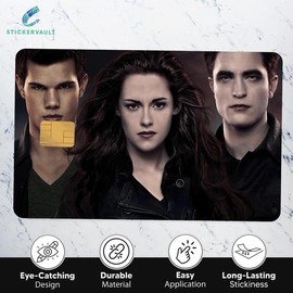 Twilight Edward Bella Jacob Debit Credit Card Sticker Small Chip:_color 4