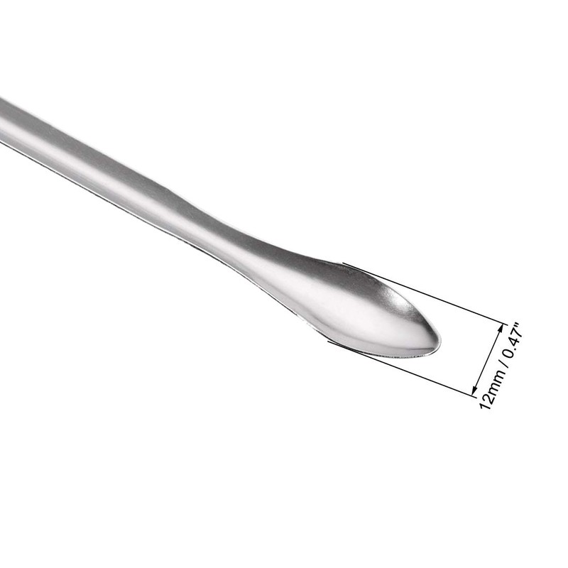 uxcell Micro Scoop 105mm Stainless Steel Reagent Sampling Lab Spoon