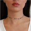 Bufenia Evil Eye Choker Necklace Gold Painted Drip Glaze Clavicle