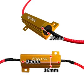 Discover winds 12v Cancellor Resistor 50w 15Ω Anti-Hifra Resistance Warning Lamp Canceller, Set of 2