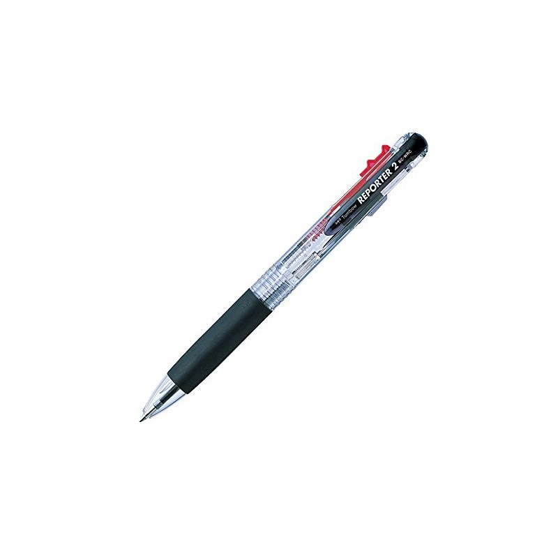 トンボ鉛筆 2色油性ボールペン リポーター2 FCB-124 透明パック