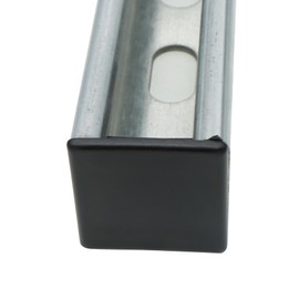 Abeicy 60 Pack 1-5/8" x 1-5/8" Strut Channel End Caps, Square Plug Cap Fittings for Protecting The Ends of Struts or Profiles, Black