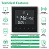 Wengart Home Thermostat Programmable WG03-4,AC230V Max3A Touch Screen LCD Display