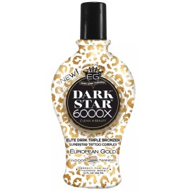 European Gold DARK STAR 6000X Ultra Dark Tanning Lotion Elite Triple Bronzer