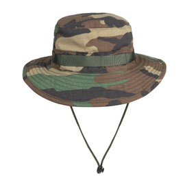 IDOGEAR Wide Brim Boonie Hat Sun Hat for Men Women Fishing Hunting Outdoor Activities with Adjustable Loops Buckle(Woodland)