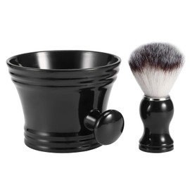 Juego de herramientas de afeitado de barba tradicional: el mejor cuenco de taza, cepillo de cuenco de afeitar, juego de afeitado húmedo, cuenco de afeitado de 2 piezas, cuidado de la barba