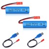 VICMILE 3.7V 800mah Li-ion Battery 2Pack with USB Chargers JST