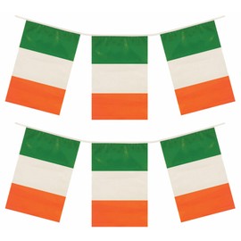 Ireland Irish St Patricks Day Eire Party Plastic Decorations Bunting Flags (12ft of Bunting)