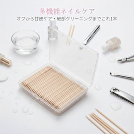 Sun&Beam Nails 100pcs Orange Sticks Nail Care Wooden Wood Sticks Cuticle Gel Off Nail Cleaning Manicure Tools