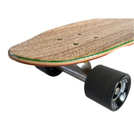 LMAI 27" Bamboo Wood Cruiser Complete Skateboard Longboard (Clear Grip)