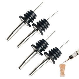 Bottle Pourers for Spirits, 4 Pcs Speed Pourers Olive Oil Pourer Spout,Spirit Pourers Stainless Steel Liquor Spirit Spouts, Bottles Pouring Stoppers, Wine Dispenser Wine Bottle Spirits Liquor Pourer