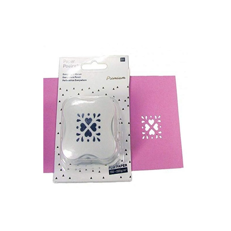 Rico Design Everywhere Punch, Ornament, Metal Beige, 6 x 6
