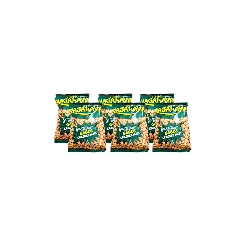 Cracker Nuts (Garlic Flavor) - 5.6oz (Pack of 6) by
