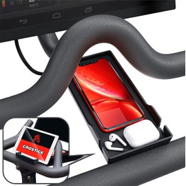 Crostice Phone Holder Compatible with Peloton Bike & Bike Plus Accessories, Original Design Cell Phone Tray, Holder for iPhone, Cellphone Mount, Fit for Most Mobile, Baby Monitor