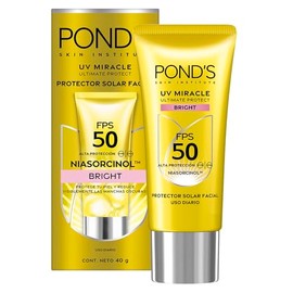 POND'S Protector Solar Facial 50 FPS UV Miracle Bright, Anti-Manchas con Niasorcinol 40gr