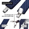 DonDon Men's Braces Extra Strong 3.5 cm Wide with 4