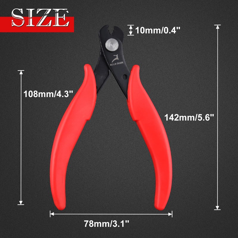 GOLD DEER Memory Wire Cutter, 3 Cutting Edges, Memory Wire