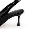 DREAMCIA Women's Pumps Black Slingback Heels Pointed Toe Sling Back