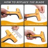 MulWark Razor Blade Scraper Tool Set, 3-Piece with 30 Replacement