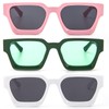 REAVEE 3 Pairs Oversized Square Stylish Sunglasses for Women UV400