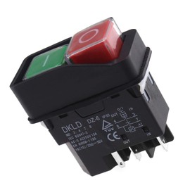 SING F LTD Interruptor eléctrico IP55 de encendido y apagado, botón rojo y verde, 240 V, para mezclador de cemento Belle Minimix, interruptor eléctrico