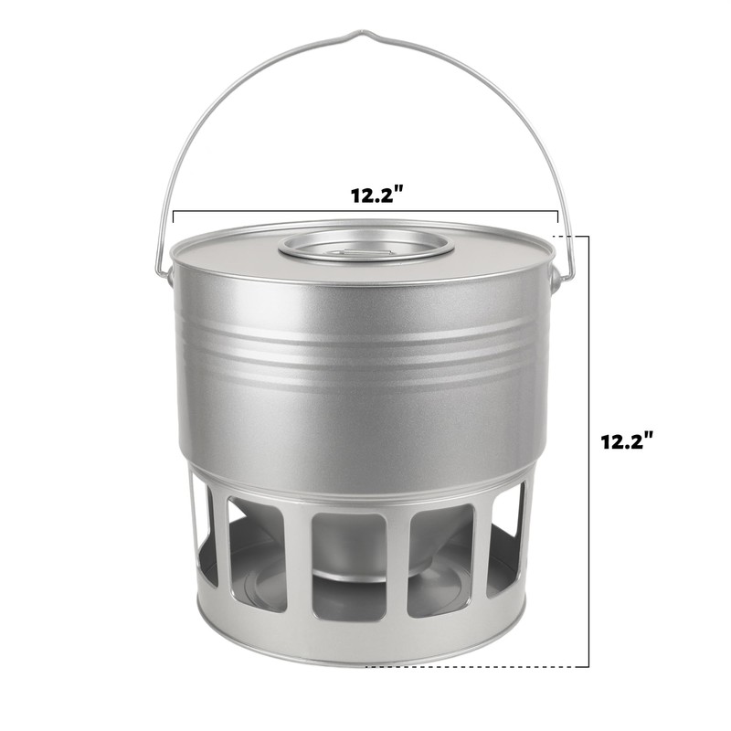 KOL Hanging Chicken Feeder – 20lbs Metal Chicken Feeder, Adjustable