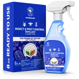All Natural Bug Spray for Home - Non-Toxic Peppermint Oil Insect and Pest Control Kit - 8 oz Ready-to-Use Bug Spray - Indoor and Outdoor Protection- Ant Spray - Spider Repellent Indoor