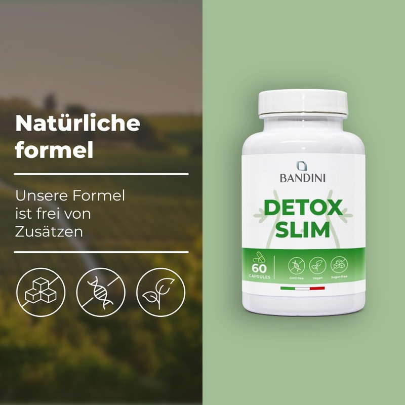 Detox Slim 60 Capsules - Bandini Pharma - Made in