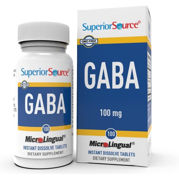 Superior Source GABA 100 mg, Quick Dissolve MicroLingual Tablets, 100