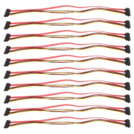 10pcs Sata Cable 7+15Pin Male to Female 22 Pin Data Power Extension Cable for External Hard Disk Data Transmission