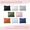 FMLIUY Set of 2 Microfiber Ruffle Pillow Cases Standard Size
