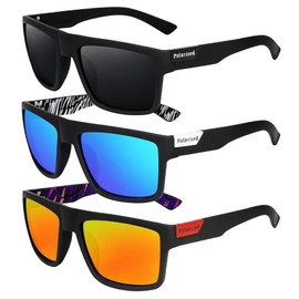 DAVBNM 3 Pcs Polarised Sunglasses Mens Sunglasses Polarised, Polarized Sunglassess, Sun Glasses, UV400 Protection, Outdoors Sports Golf Fishing Eyewear Sun Glasses for Mens Womens